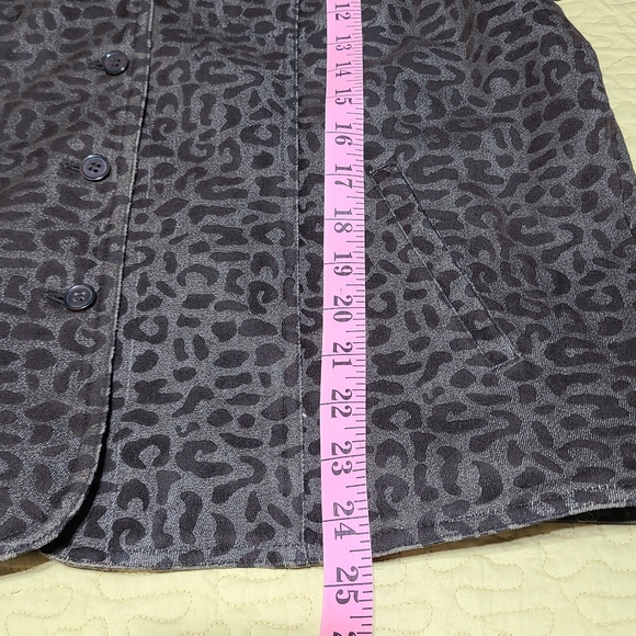 Rafael Leopard Button Down Coat size 14 - Picture 9 of 9